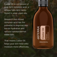 doTERRA Castor Oil bottle with text about ricinoleic acid on a dark doTERRA Castor Oil Canadabackground